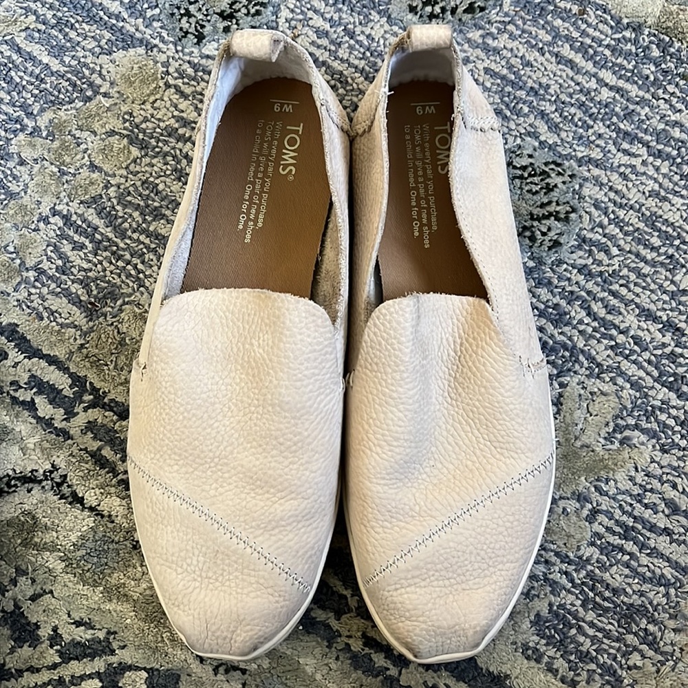 Toms Leather Slip On Shoes